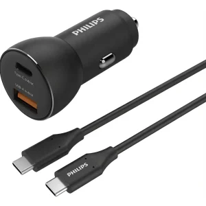 Cargador Philips 12V USB + USB-C DLP2521C Carga Rápida