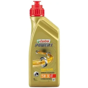 Aceite Castrol Power 1 15W50 1 Litro para Moto 4T Alto Rendimiento