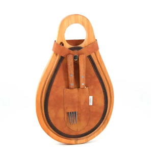 BELLO EXPORT TABLA CIRCULAR 10" C/JGO CUBIERTOS CARAMEL