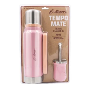OUTDOORA KIT TERMO 1LT +MATE C/BOMBILLA ROSA